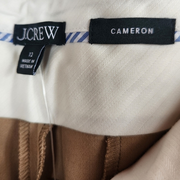J. Crew Women's Cameron Preppy Work Career Office Slim Crop Pants Camel Tan 12 - Picture 12 of 14